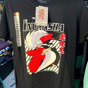 NWT InuYasha Spencer's Black 100% Cotton Graphic Print Tee T-Shirt SZ Small